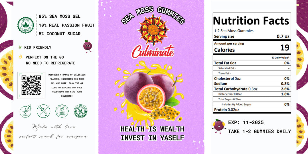 Passion fruit Seamoss Gummies